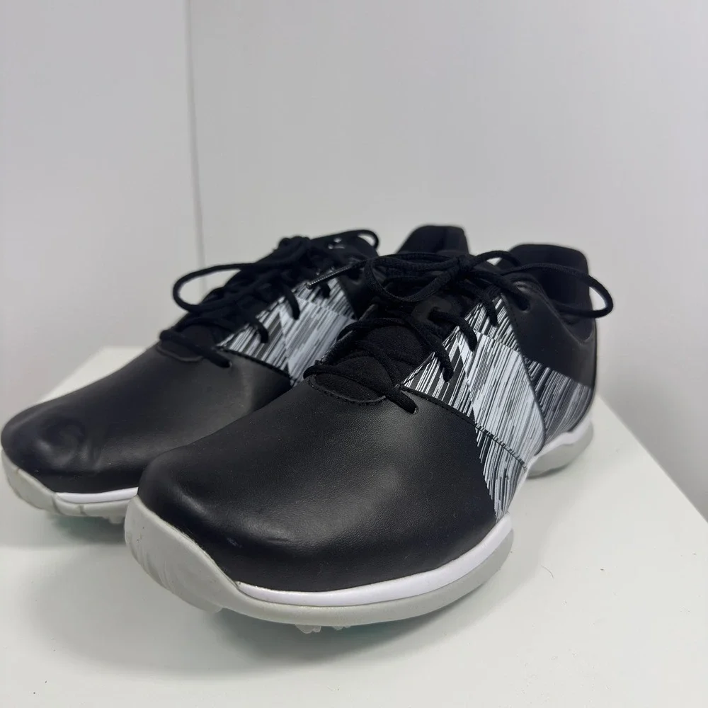 Nike Delight V Golf Shoes Womens 8.5‎ Black White Scratch Graphic 651997-001